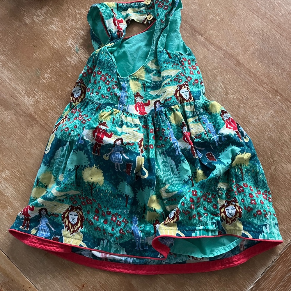 OshKosh B'gosh Teal Multi-Color Girl's Dress - Picture 4 of 4